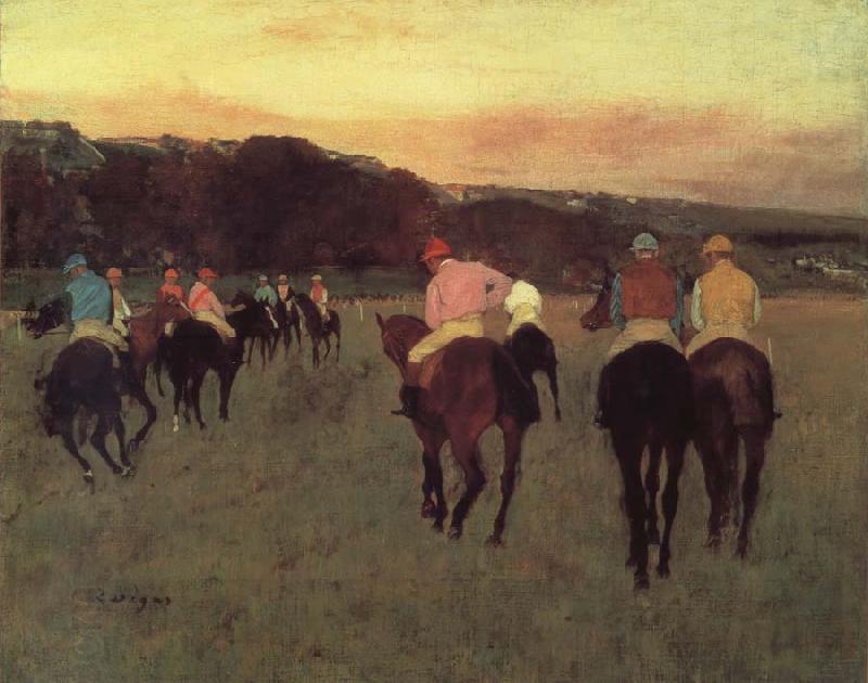 Edgar Degas Race horses in Longchamp China oil painting art